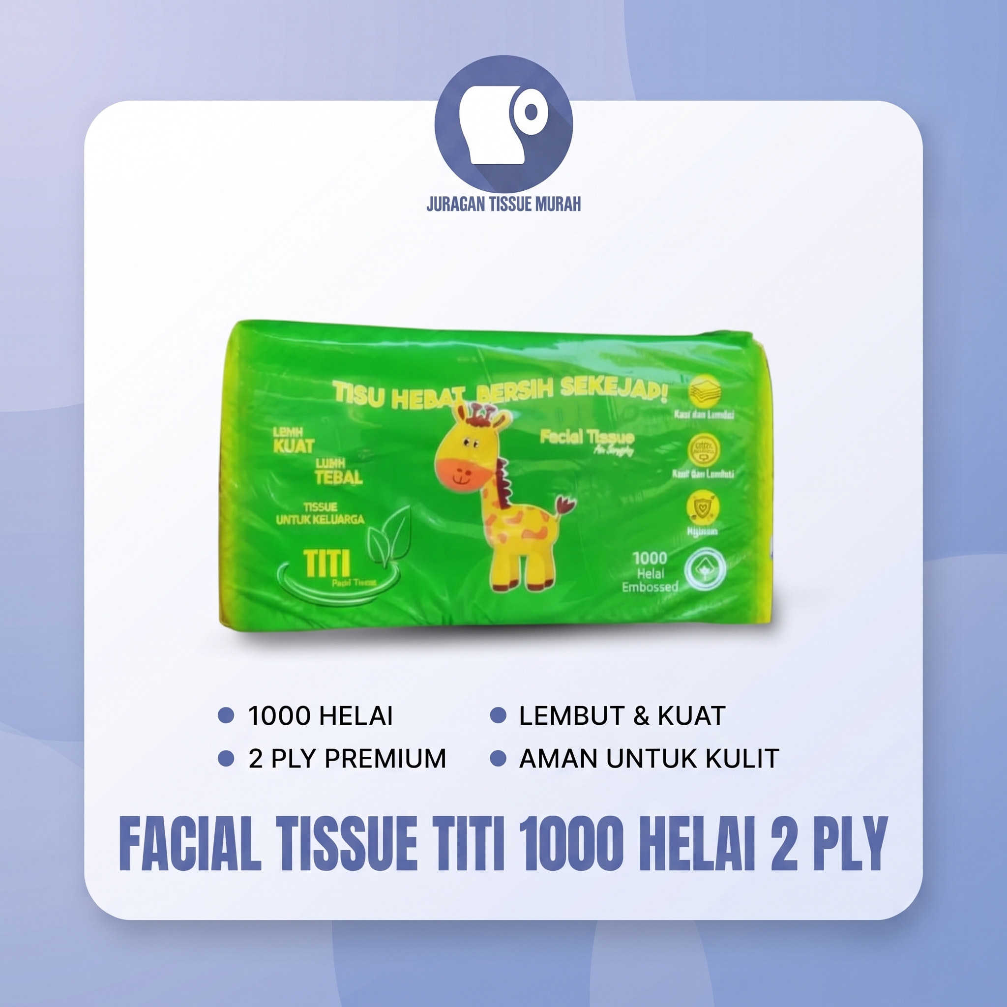 Facial Tissue Titi 1000 Helai 2 Ply